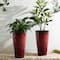 Glitzhome® 23.75" Oversized Wavy Texture Tall Plastic Planters, 2ct.